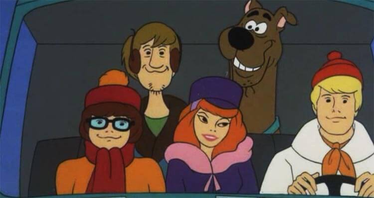 Scooby gang in winter gear