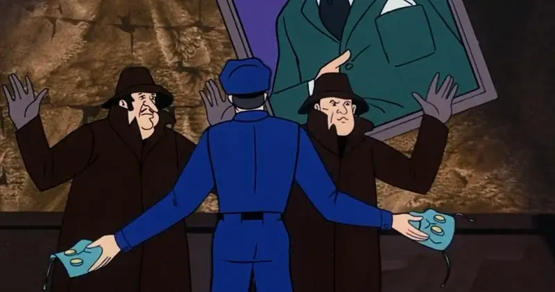 Alberto unmasked by a police officer