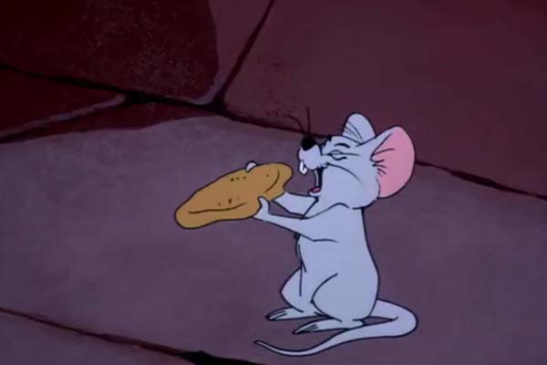 mouse eating Scooby snack