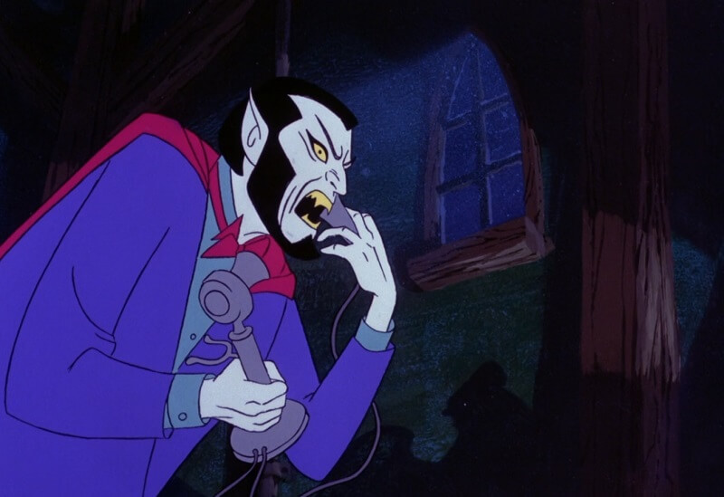 Gramps the Vamp on the phone