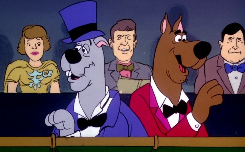 Scooby Dum and Scooby Doo in suits