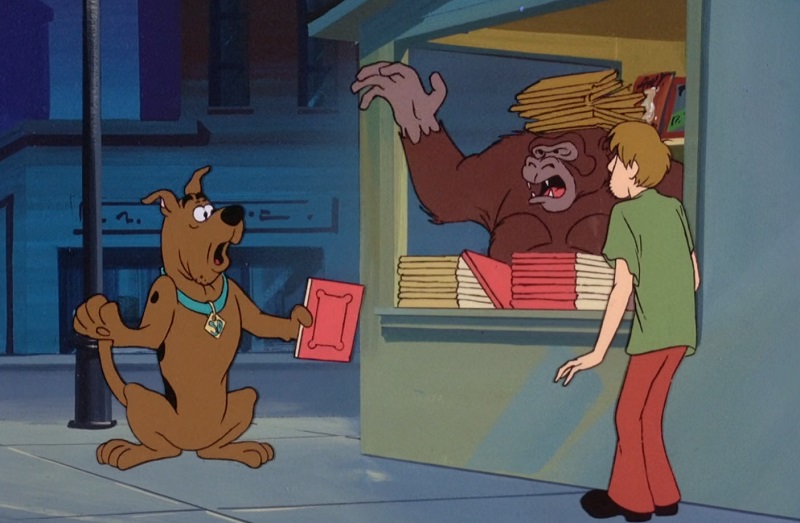 Gorilla grabbing for Scooby