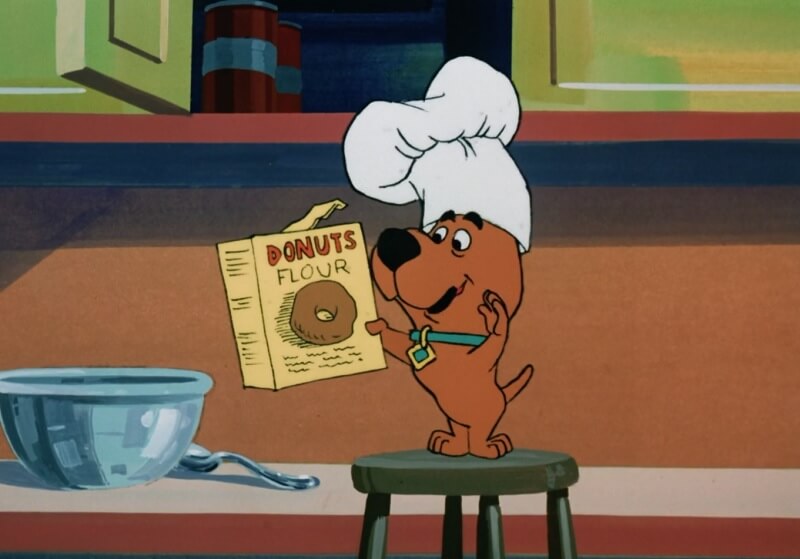 Scrappy making donuts
