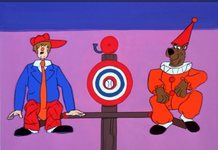 Scooby and Shaggy as Clowns