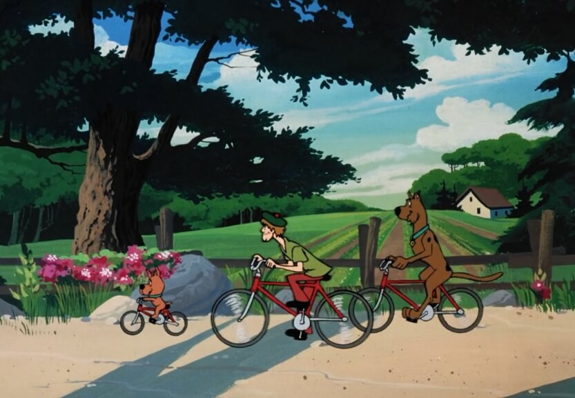 Scooby on bike