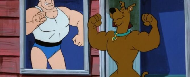 Scooby flexing