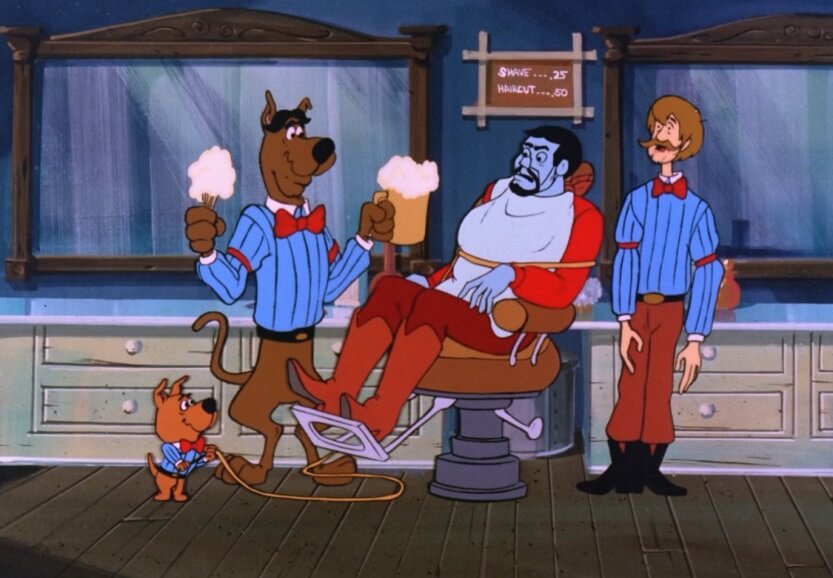 Gang dressed as old tymee barbers