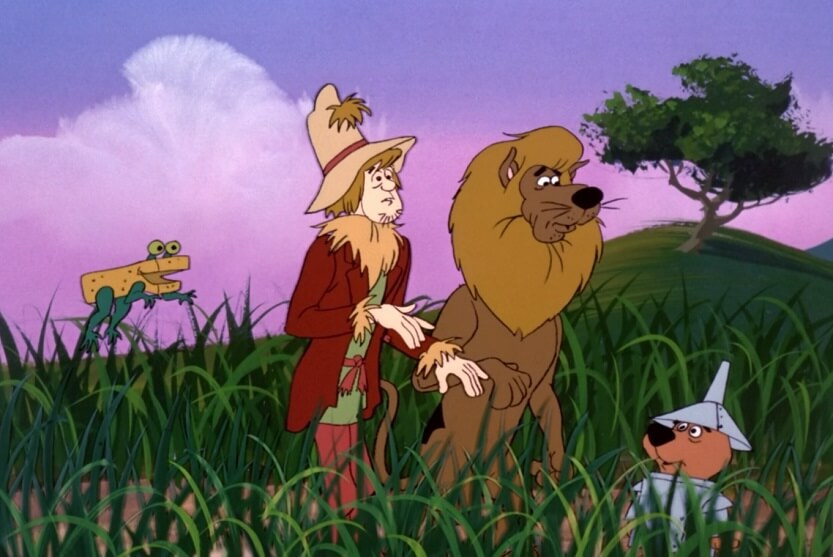 Scooby as the cowardly lion