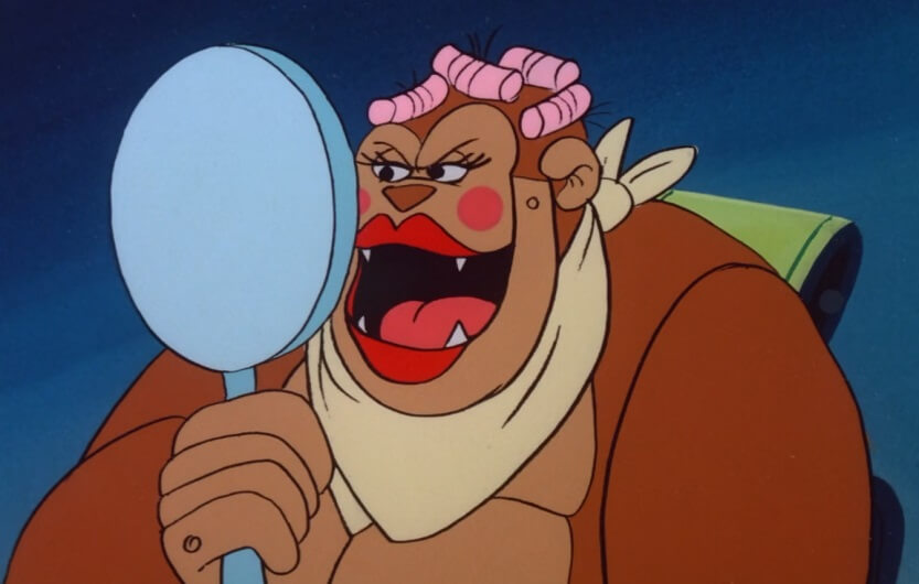 Robot ape with makeup