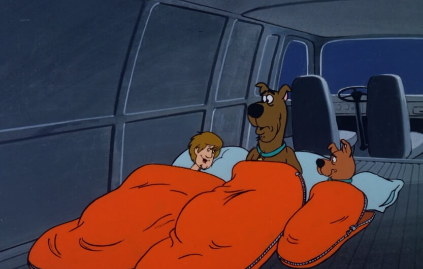 Scooby in a Sleeping Bag