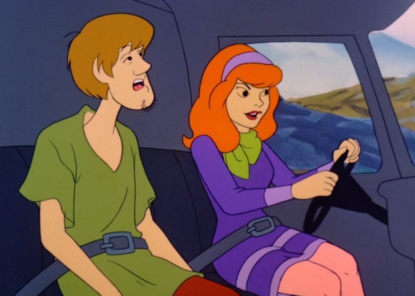 Daphne driving the Mystery Machine