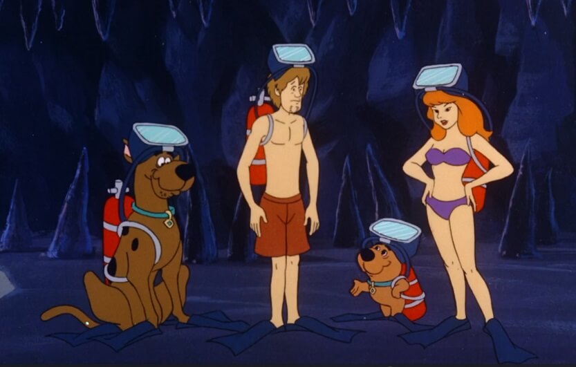 Shaggy and Daphne in Scuba gear
