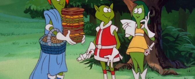 Aliens with a sandwich