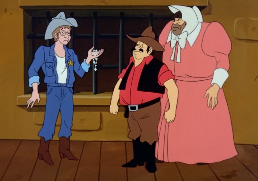 Bart and his Henchman framing deputy Dusty
