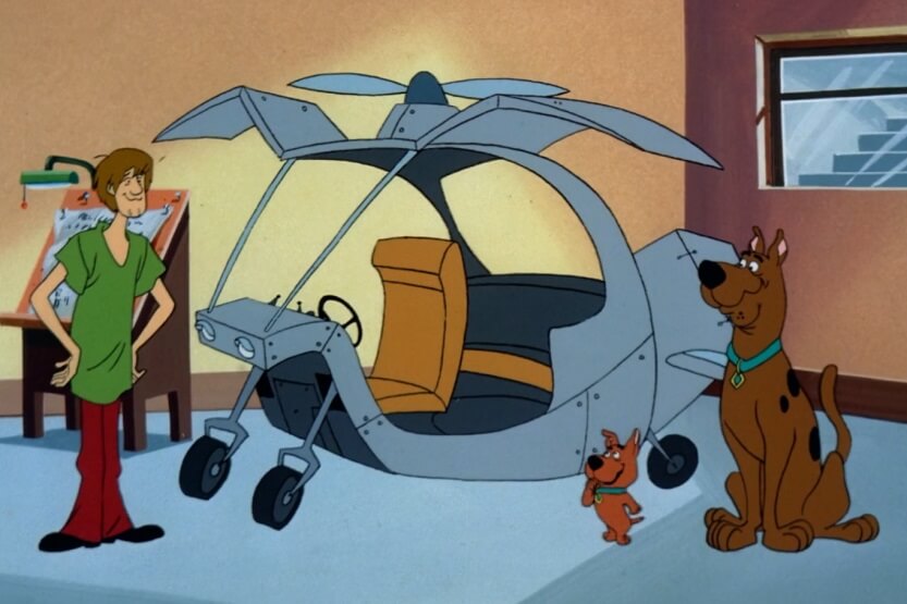 Shaggy making an airplane