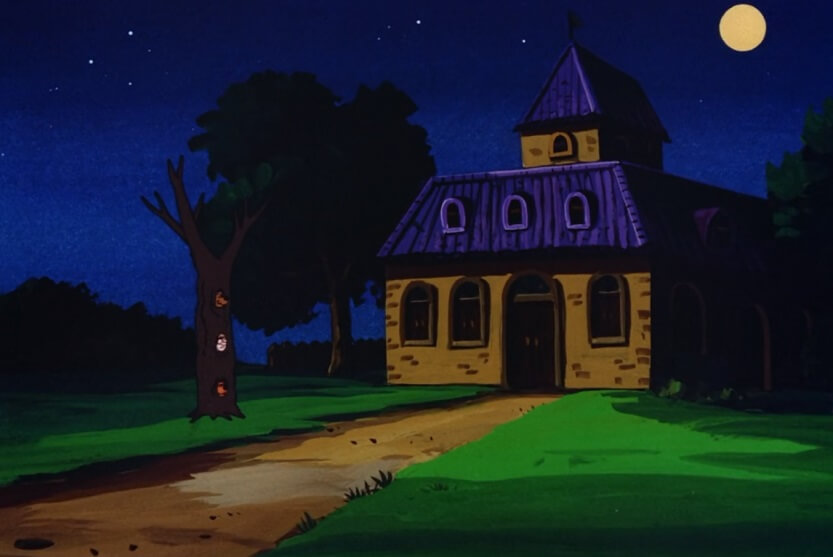 Spooky old ranch house by the cemetery