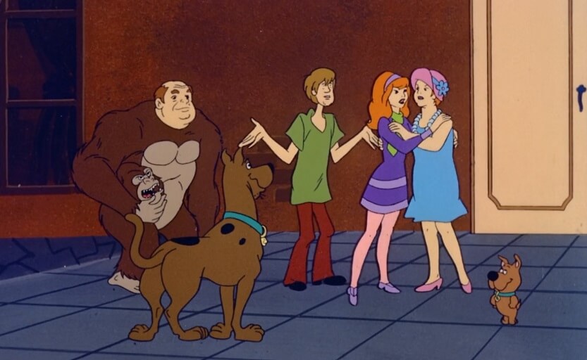 Daphne's Parents - her father is wearing a gorilla costume