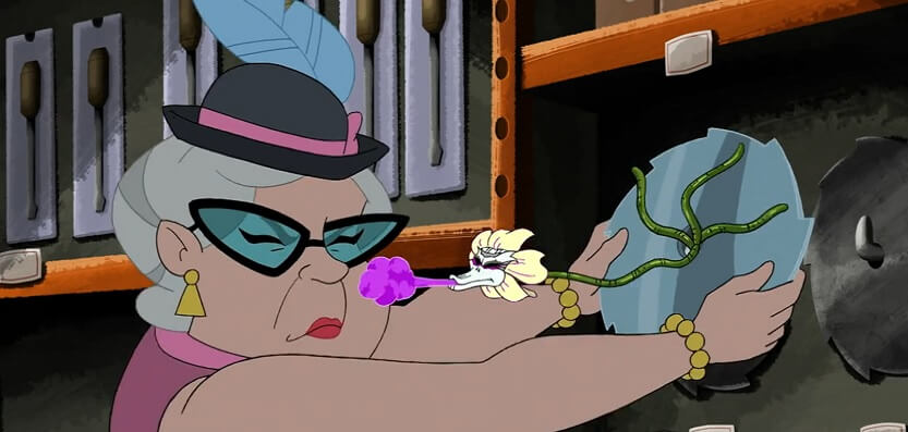 Lady attacked by plant