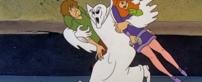 The Specter grabbing Shaggy and Daphne