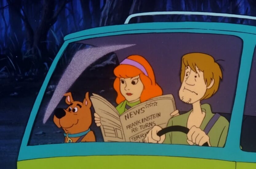 Shaggy driving mystery machine