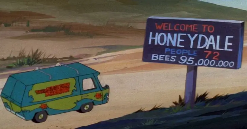 Honeydale population sign