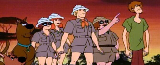 epic shot of the gang in jungle gear