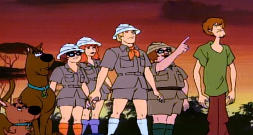 epic shot of the gang in jungle gear