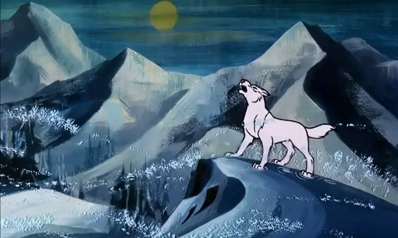 Howling White Wolf
