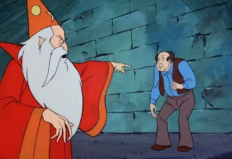 Merlin and Clarence the Caretaker