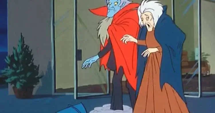 Nettie and the Spectre stuck in cement